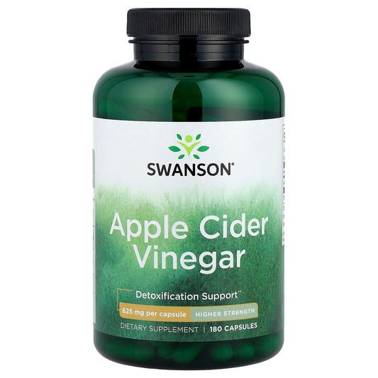 Swanson, Apple Cider Vinegar, Higher Strength, 625 mg, 180 Capsules - Image 1