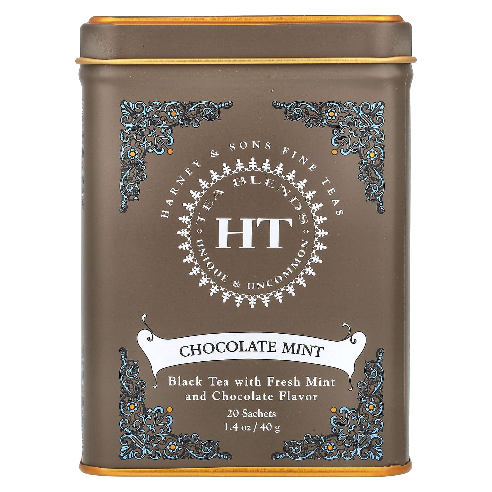 Harney & Sons HT Tea Blends - Chocolate Mint, 20 Sachets - Image 1