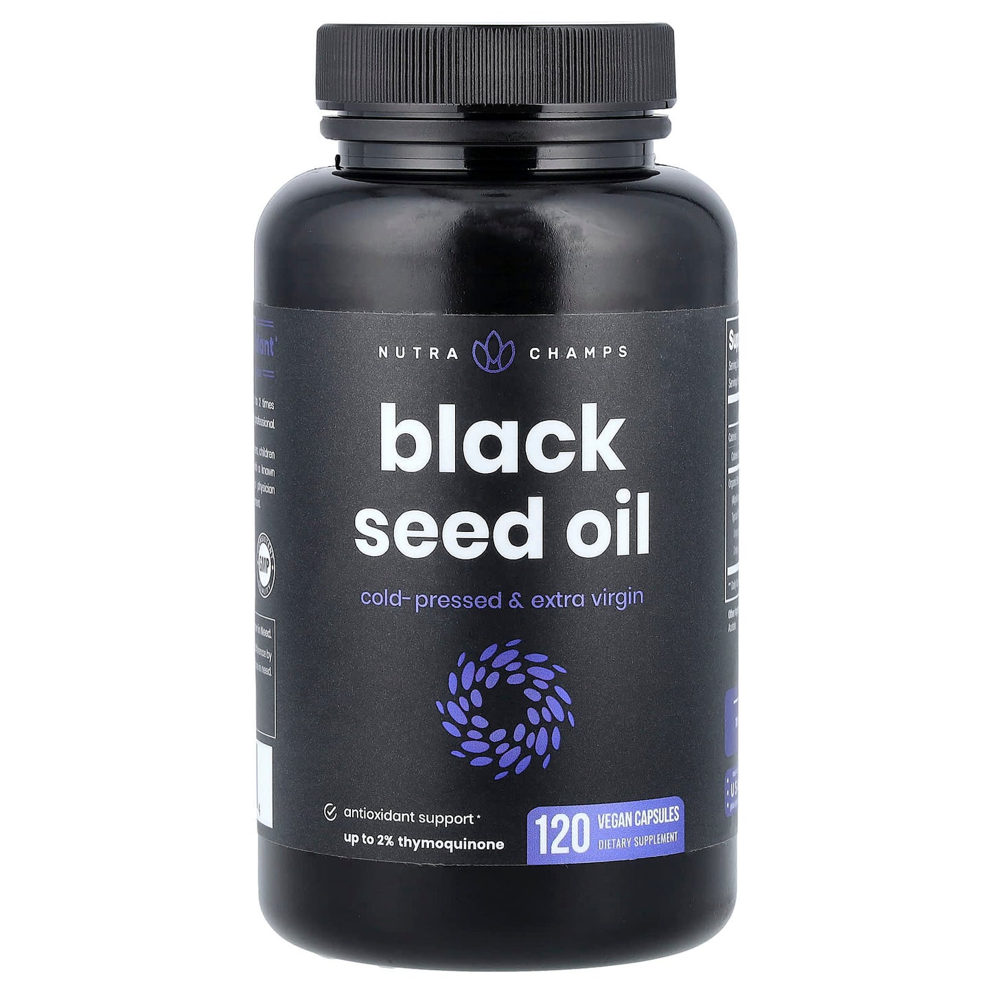 NutraChamps, Black Seed Oil, 120 Vegan Capsules - Image 1