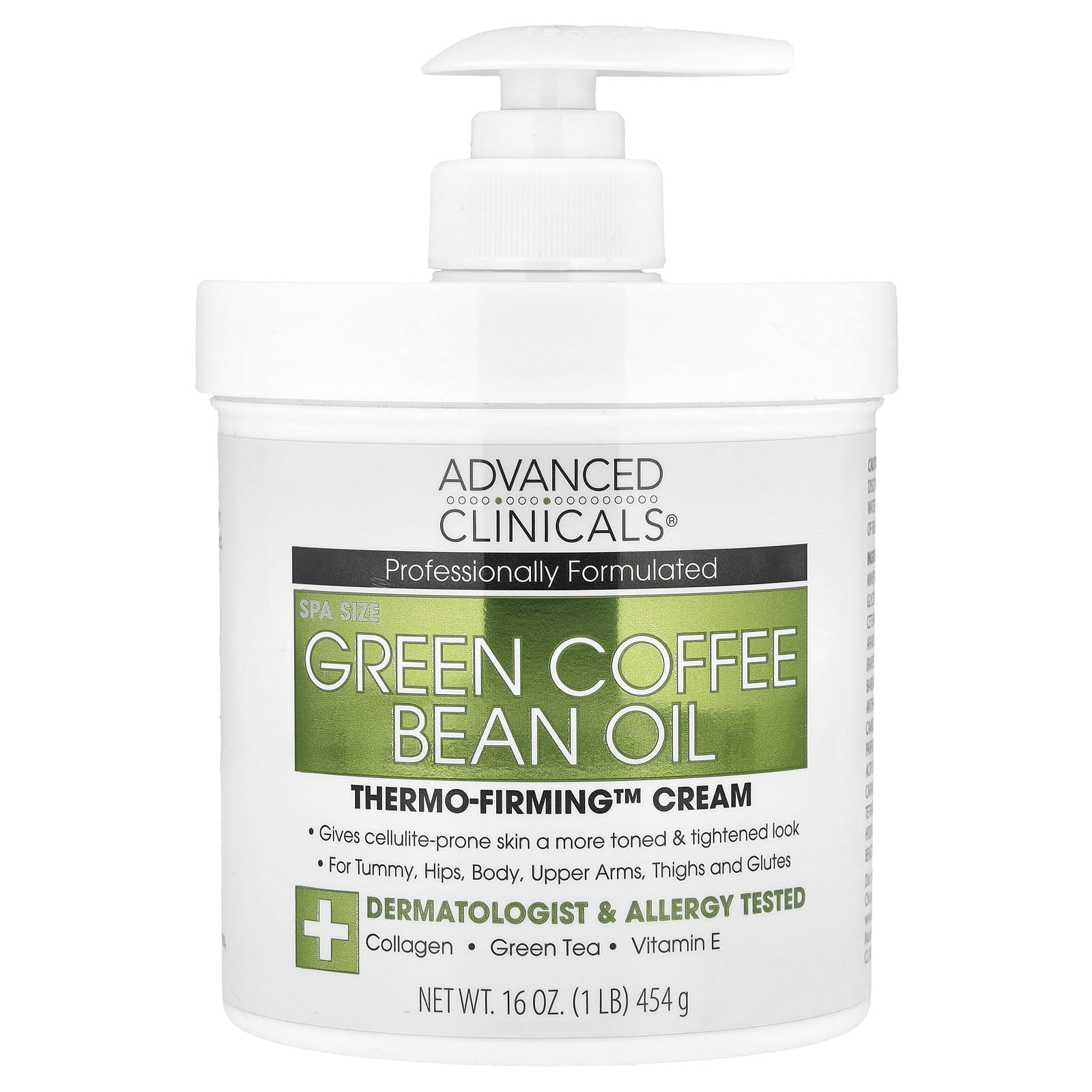 Thermo-Firming Body Cream for Cellulite - Green Coffee Bean Oil 16oz - Image 1