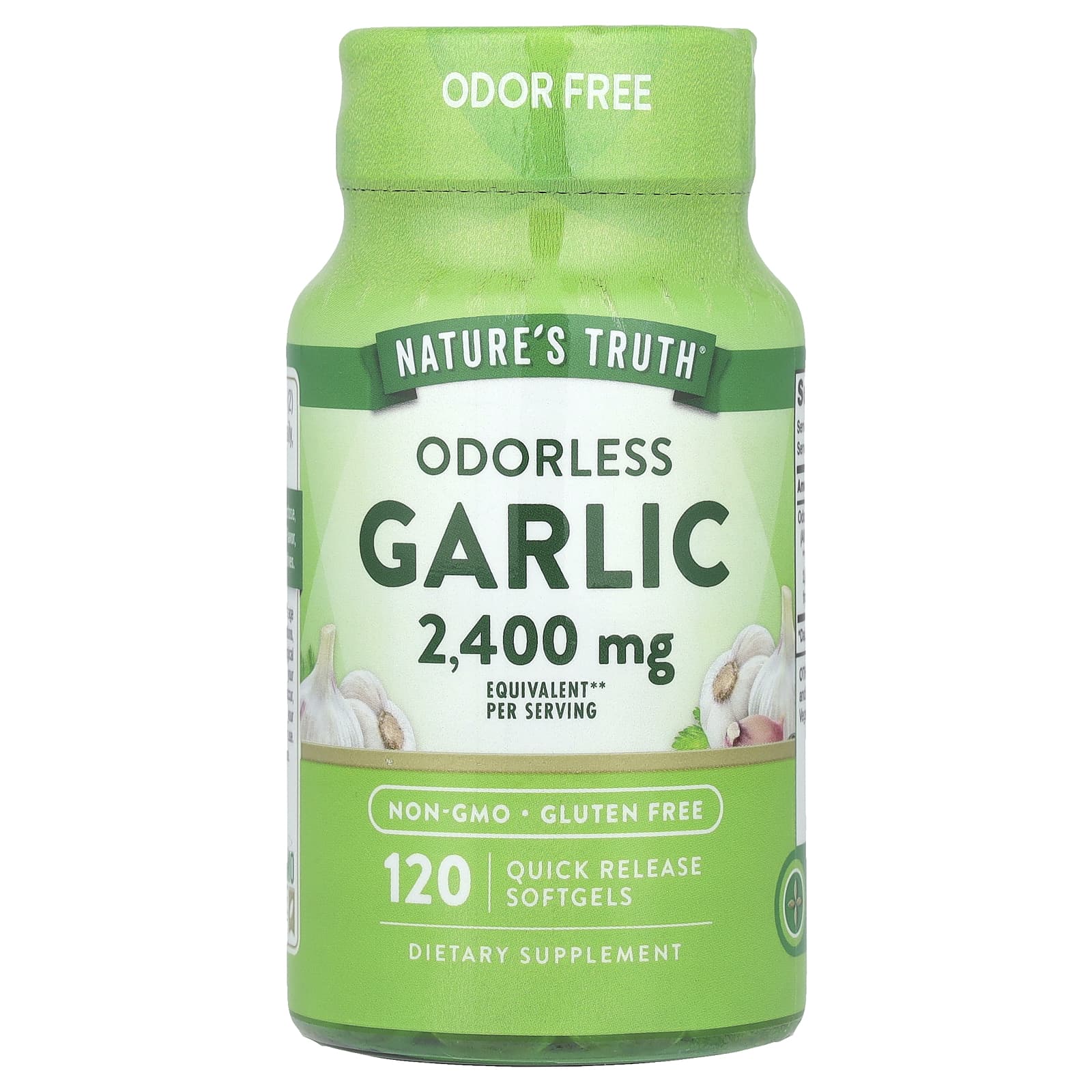 Nature's Truth, Odorless Garlic, 120 Quick Release Softgels (1,200 mg per Softgel) - Image 1