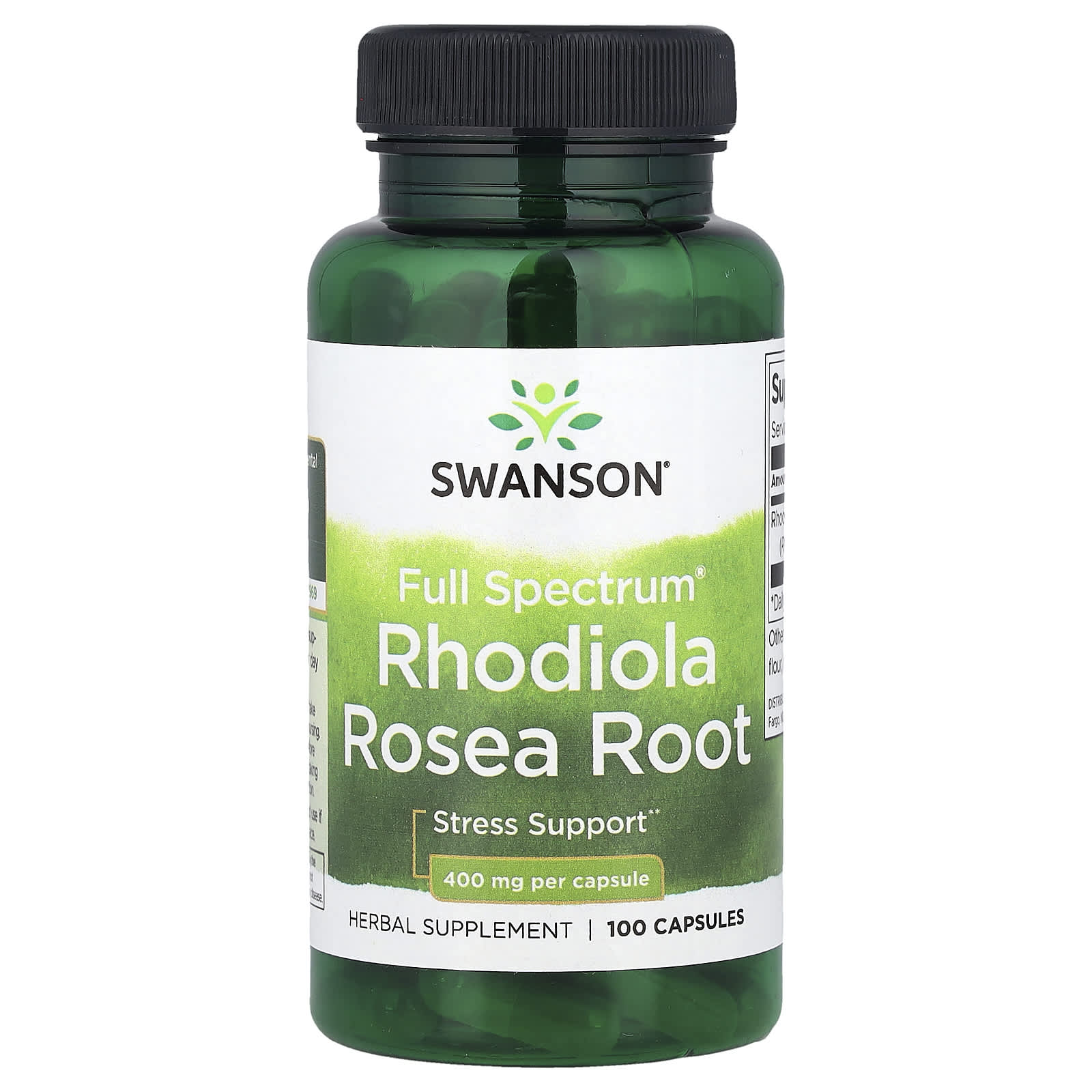 Swanson, Full Spectrum® Rhodiola Rosea Root, 400 mg, 100 Vegan Capsules - Image 1