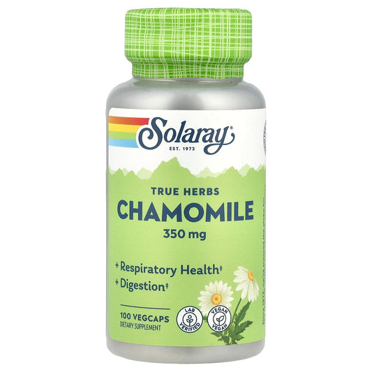 Solaray, True Herbs, Chamomile, 350 mg , 100 VegCaps - Image 1