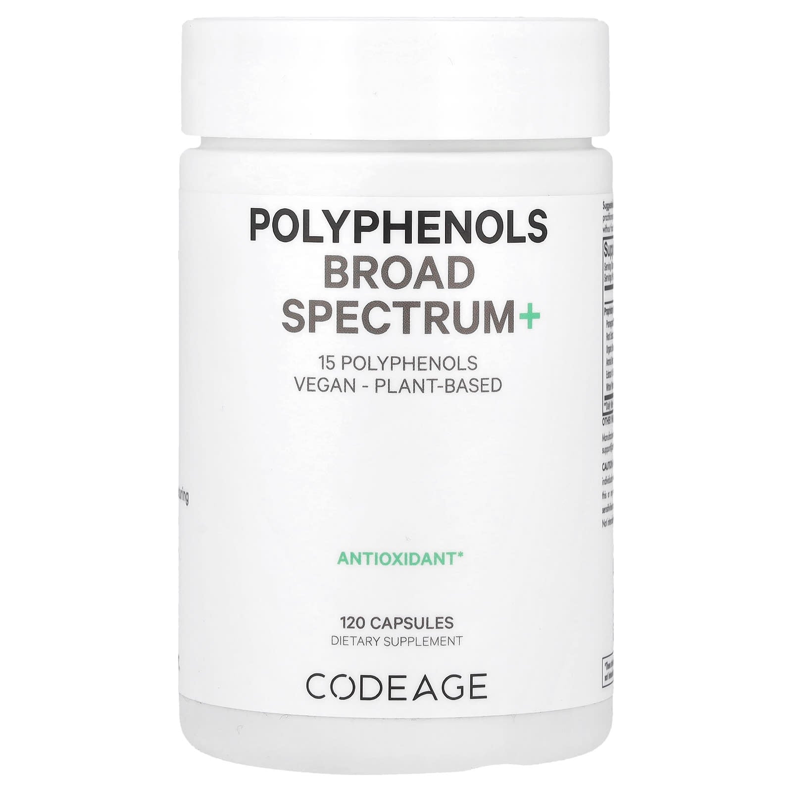 Unlock Polyphenol Power with CodeAge Broad Spectrum+ 120 Capsules - Image 1
