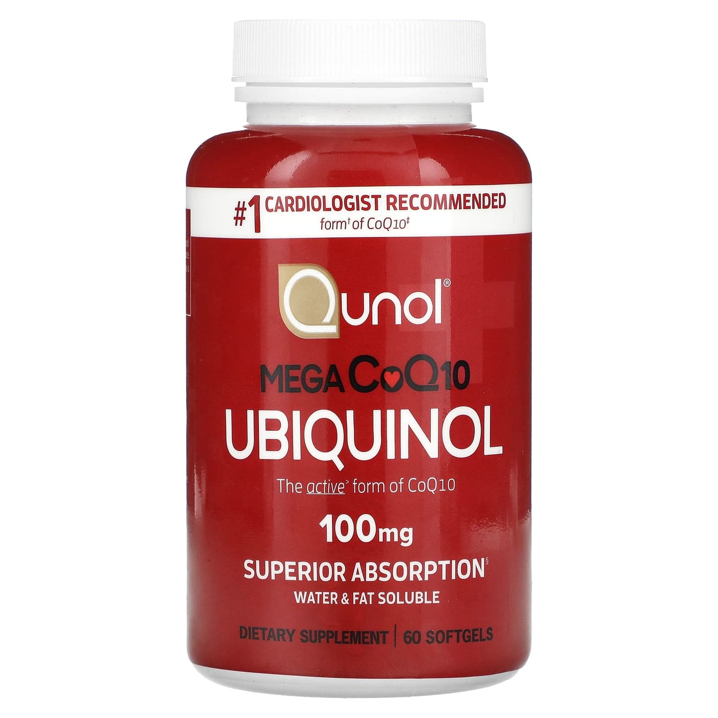 Qunol, Mega CoQ10 Ubiquinol, 60 Softgels - Image 1
