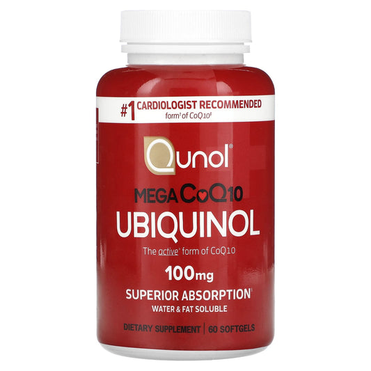 Qunol, Mega CoQ10 Ubiquinol, 60 Softgels - Image 1