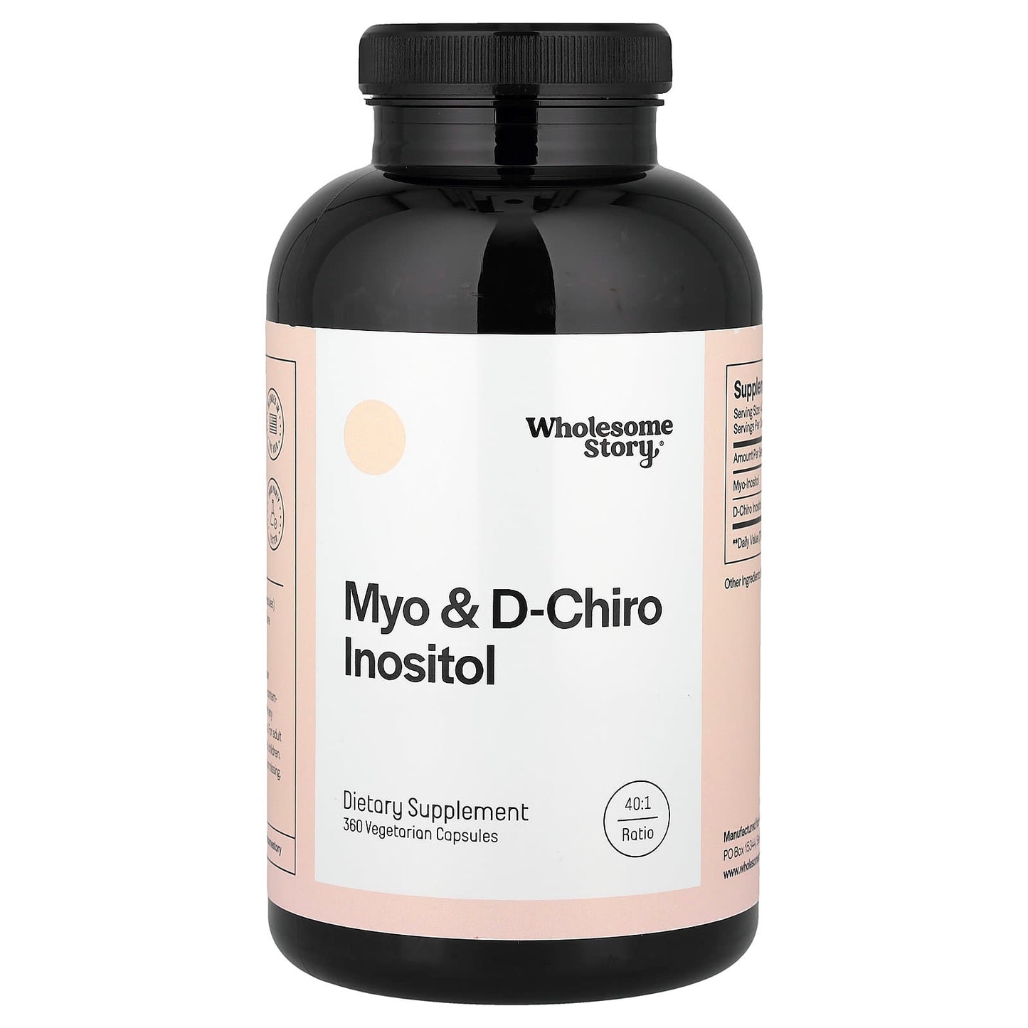 Wholesome Story, Myo & D-Chiro Inositol, 360 Vegetarian Capsules - Image 1