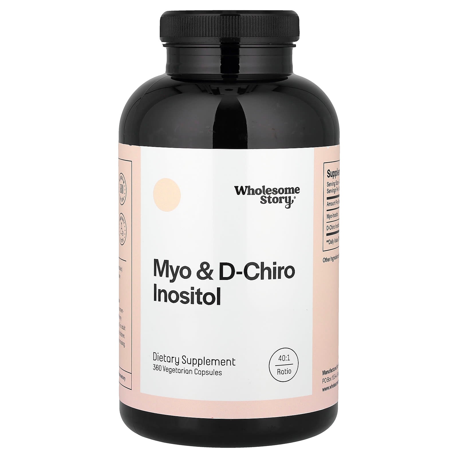 Wholesome Story, Myo & D-Chiro Inositol, 360 Vegetarian Capsules - Image 1