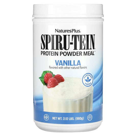NaturesPlus, Spiru-Tein, Protein Powder Meal, Vanilla, 2.12 lbs (960 g) - Image 1