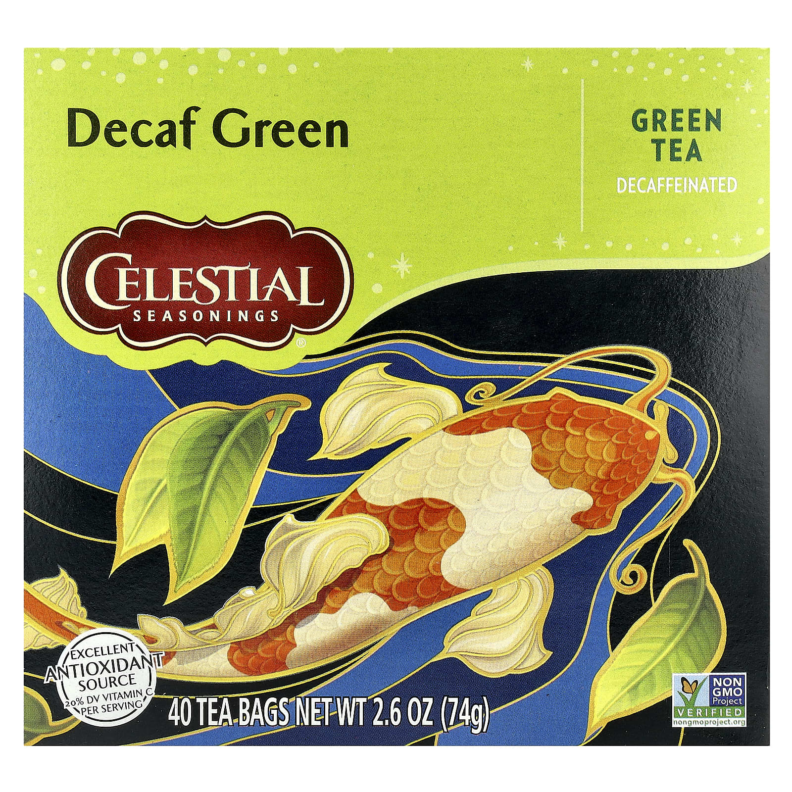 Decaffeinated Green Tea from Celestial Seasonings - 40 Tea Bags - Image 1