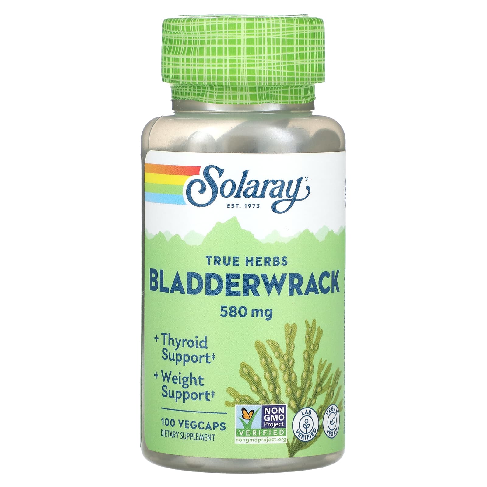 Solaray, True Herbs, Bladderwrack, 580 mg, 100 VegCaps - Image 1