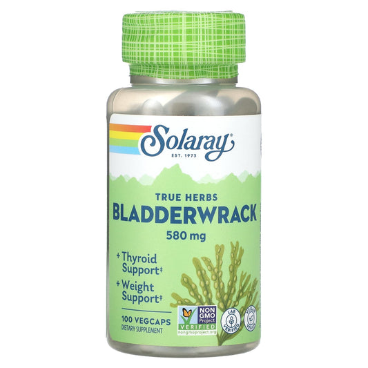 Solaray, True Herbs, Bladderwrack, 580 mg, 100 VegCaps - Image 1