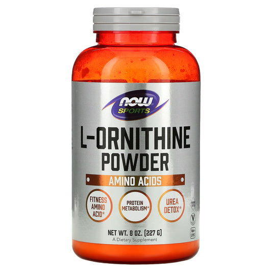 NOW Foods, Sports, L-Ornithine Powder, 8 oz (227 g) - Image 1