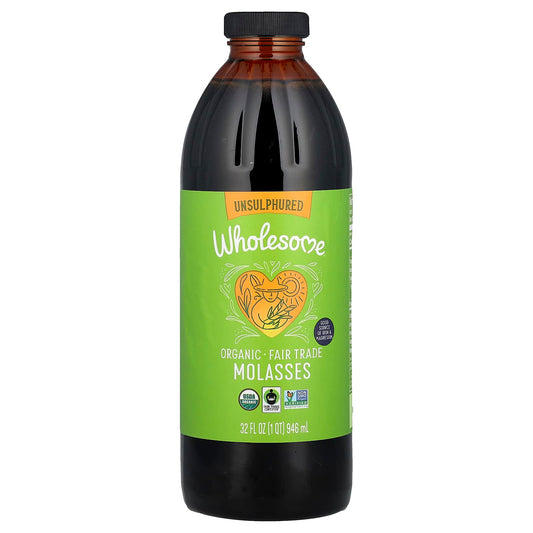Wholesome Sweeteners, Organic Molasses, Unsulphured, 32 fl oz (946 ml) - Image 1