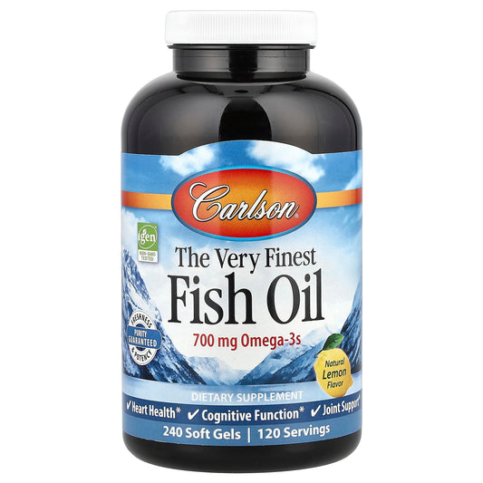 Carlson The Very Finest Fish Oil 240 Soft Gels Natural Lemon - Image 1