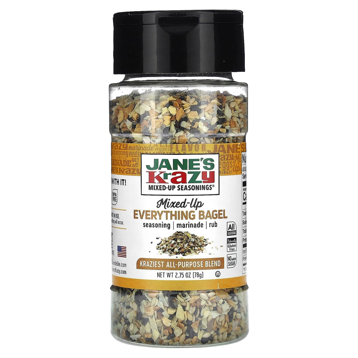 Jane's Krazy All-Purpose Seasoning, 2.75 oz, Gluten-Free & MSG-Free - Image 1