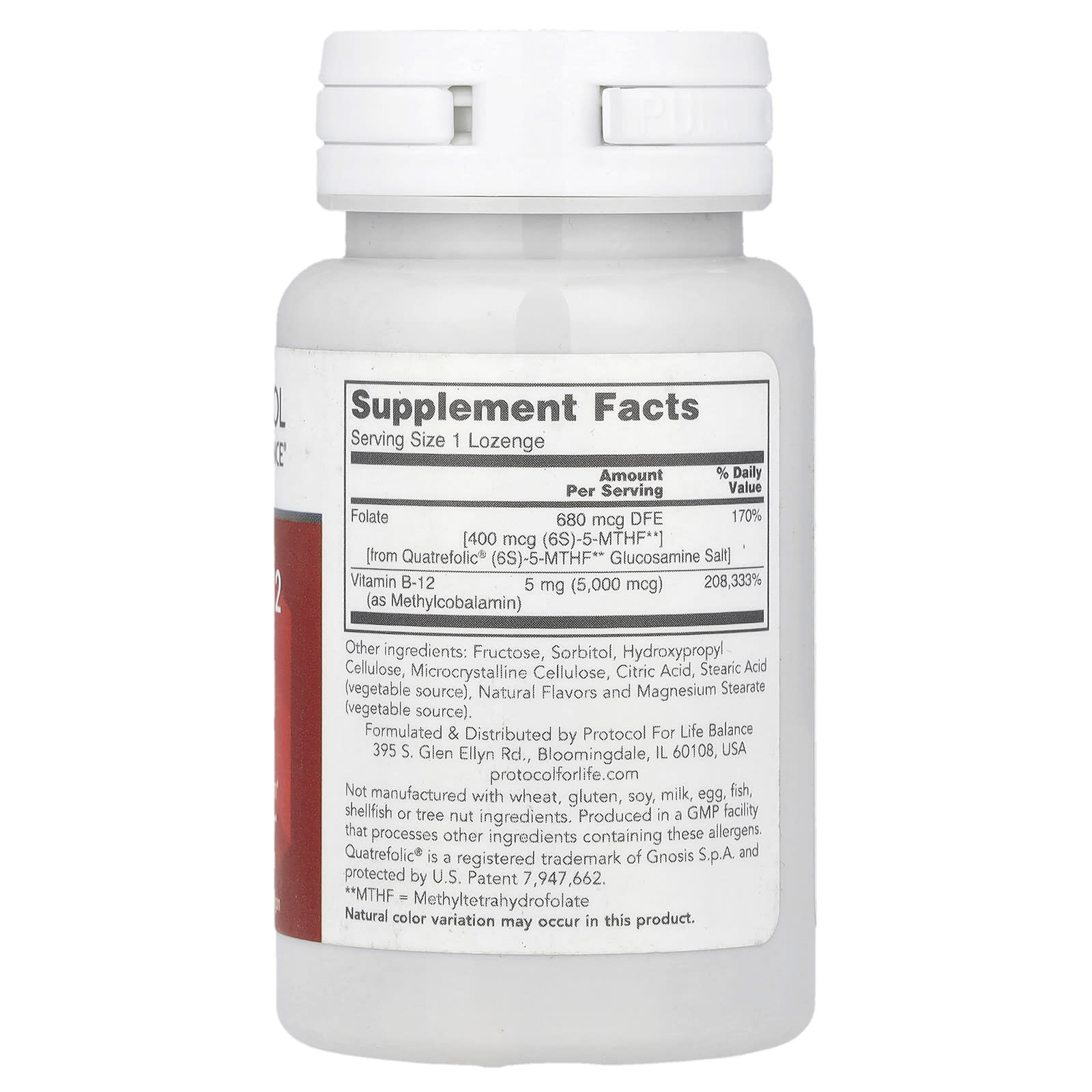 Protocol for Life Balance, Methyl B12, 5,000 mcg, 60 Lozenges - Image 2
