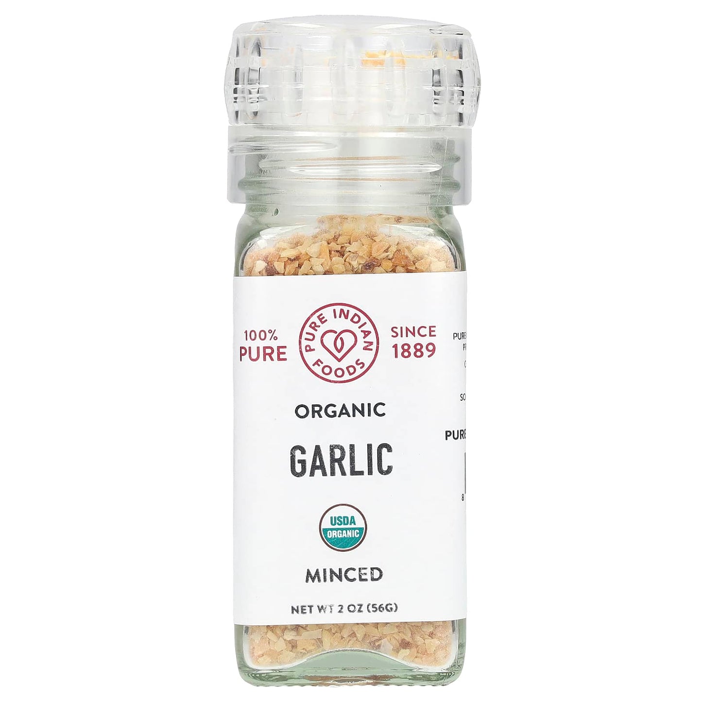 Pure Indian Foods, Organic Garlic, Minced, 2 oz (56 g) - Image 1