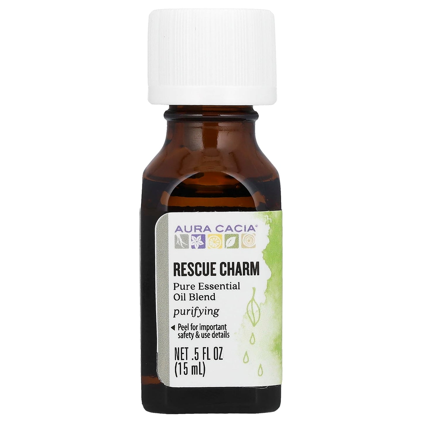 Aura Cacia Pure Essential Oil Blend - Rescue Charm - 0.5 fl oz (15 ml) - Image 1