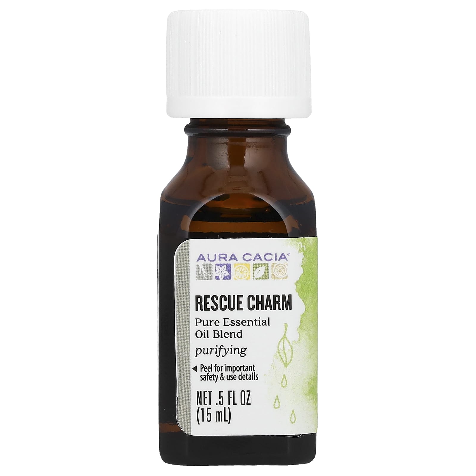 Aura Cacia Pure Essential Oil Blend - Rescue Charm - 0.5 fl oz (15 ml) - Image 1