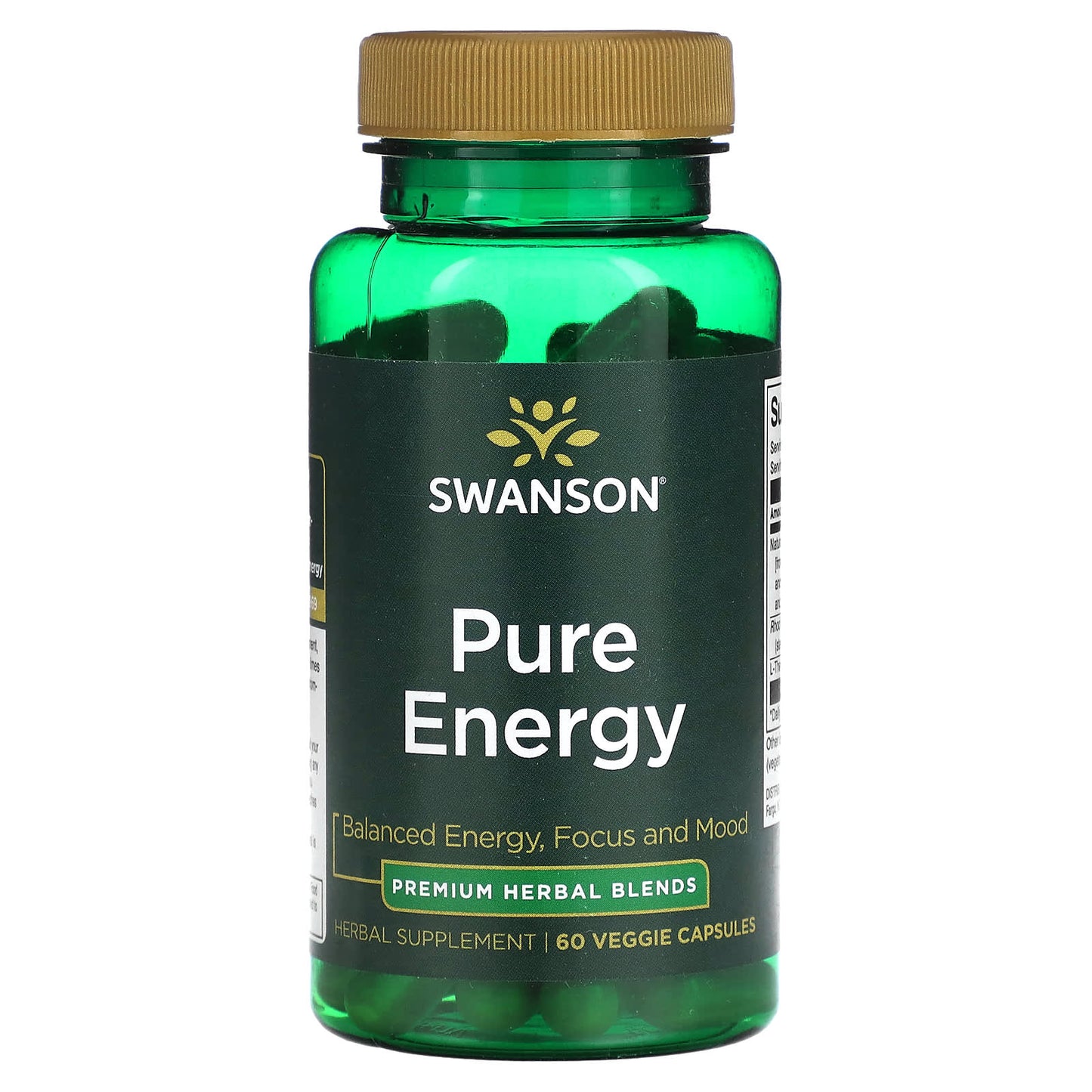 Swanson, Pure Energy, 60 Veggie Capsules - Image 1