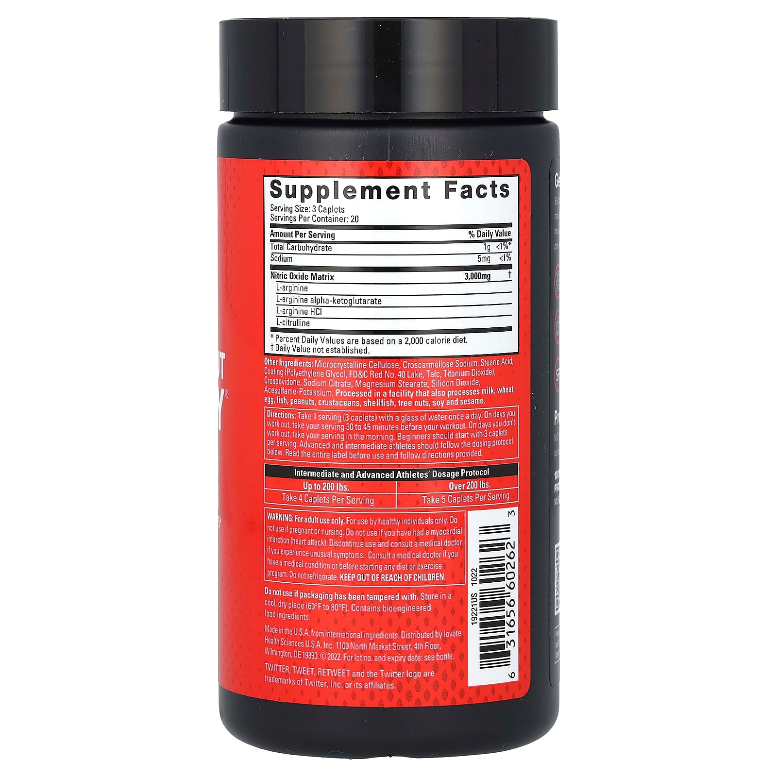SIXSTAR, Pre-Workout N.O. FURY, 60 Caplets - Image 2