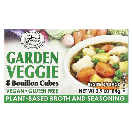 Vegan Garden Veggie Bouillon Cubes by Edward & Sons, 8 Cubes - Image 1