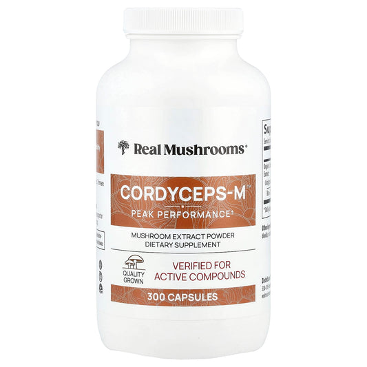 Real Mushrooms, Cordyceps-M™, Mushroom Extract Powder, 300 Capsules - Image 1