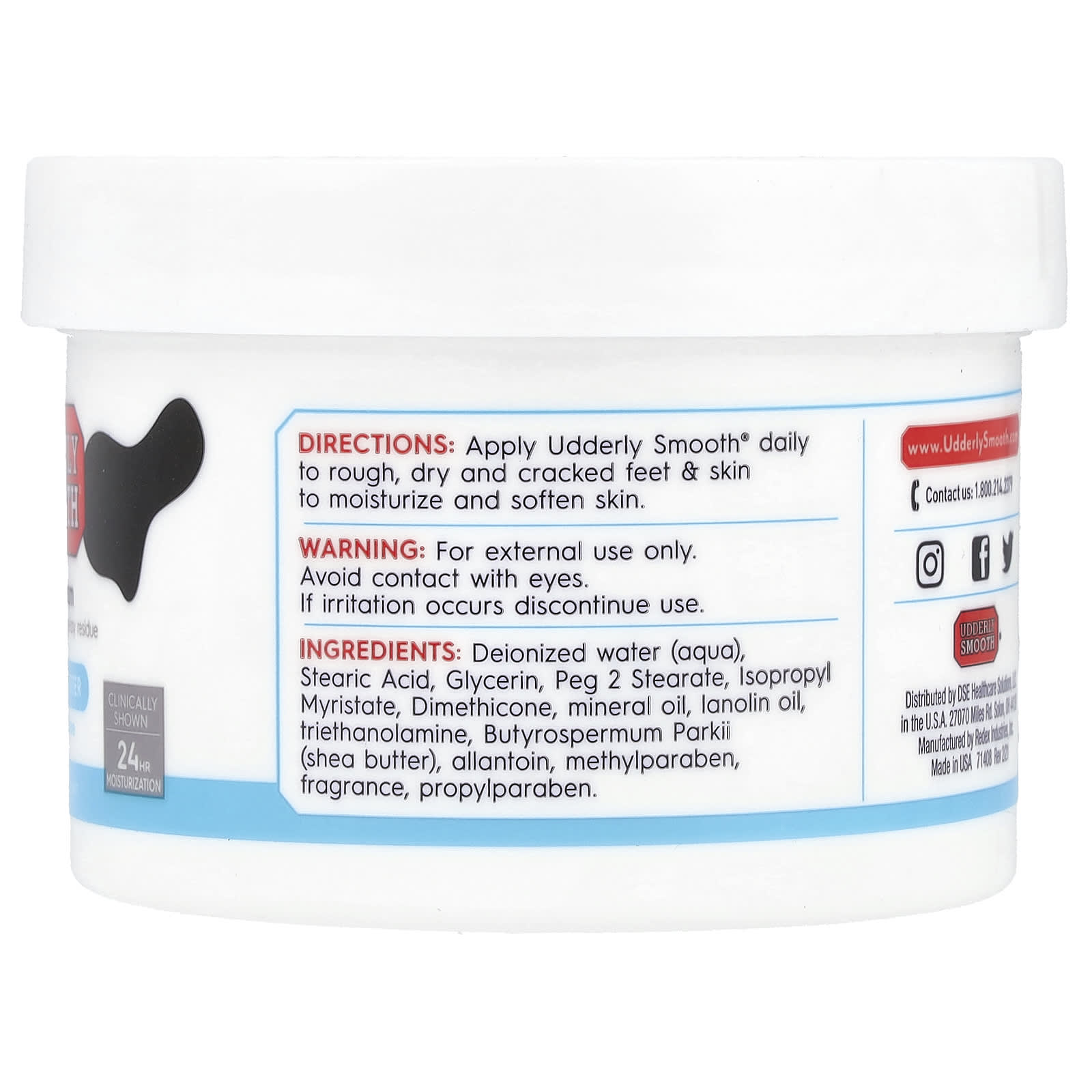 Udderly Smooth, Foot Cream With Shea Butter, 8 oz (227 g) - Image 2