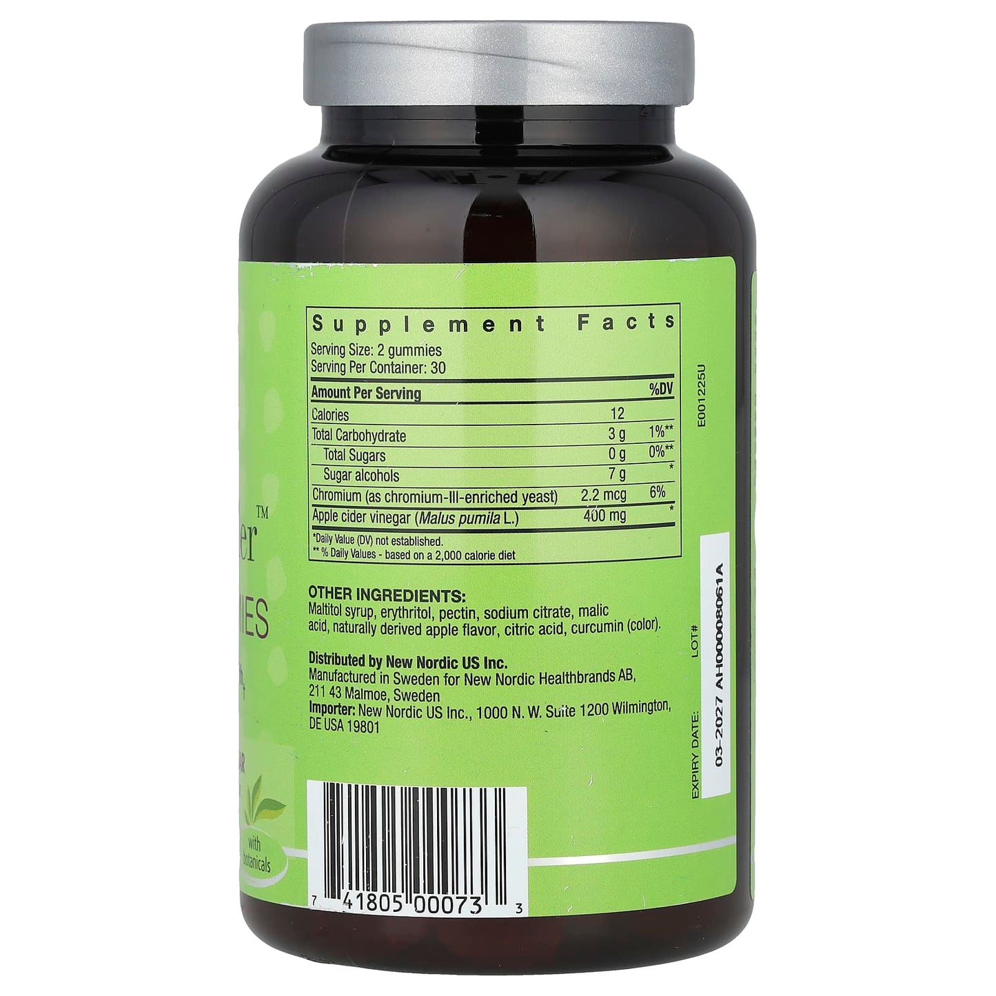 New Nordic, Apple Cider™ Vegan Gummies, Apple, 60 Gummies (200 mg per Gummy) - Image 2