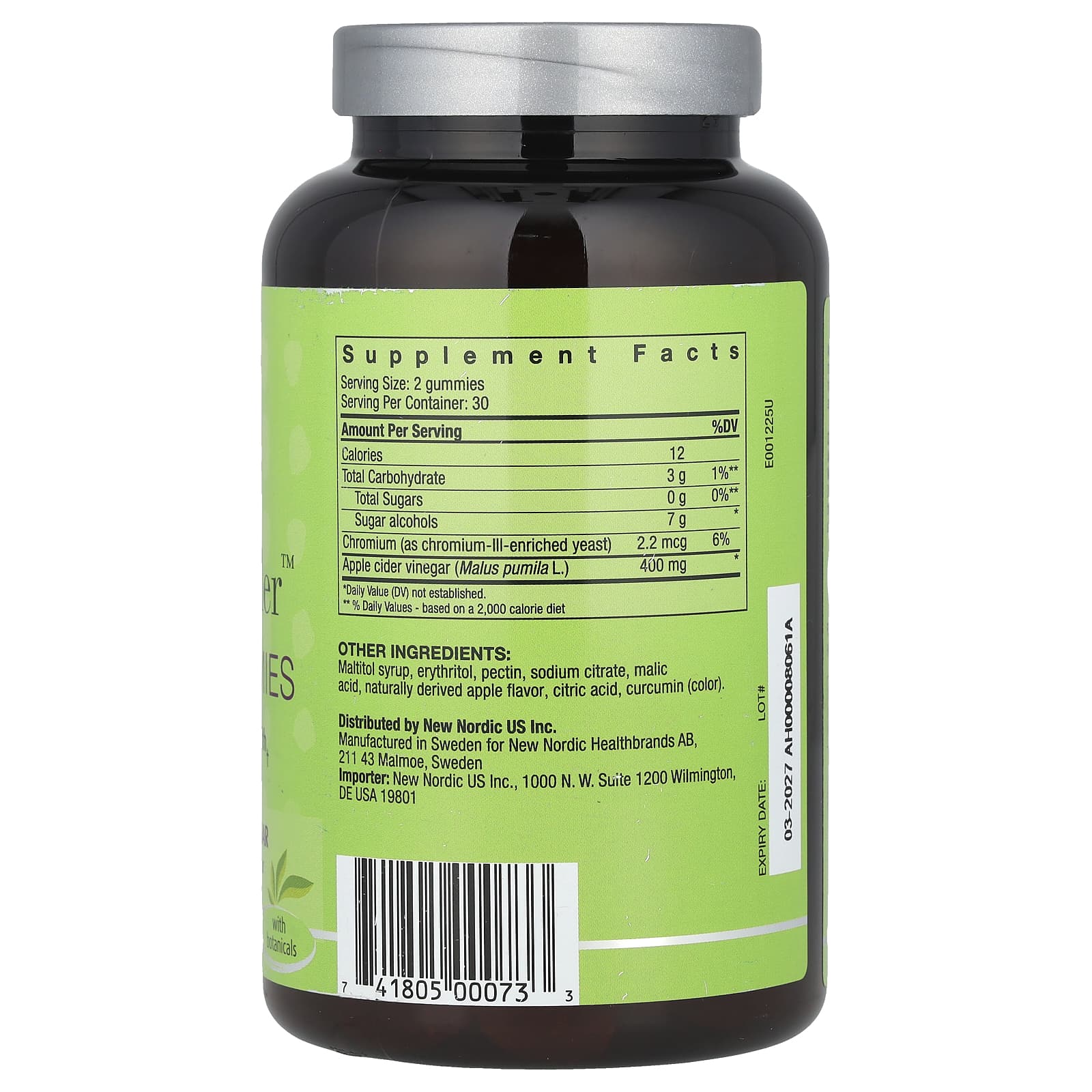 New Nordic, Apple Cider™ Vegan Gummies, Apple, 60 Gummies (200 mg per Gummy) - Image 2