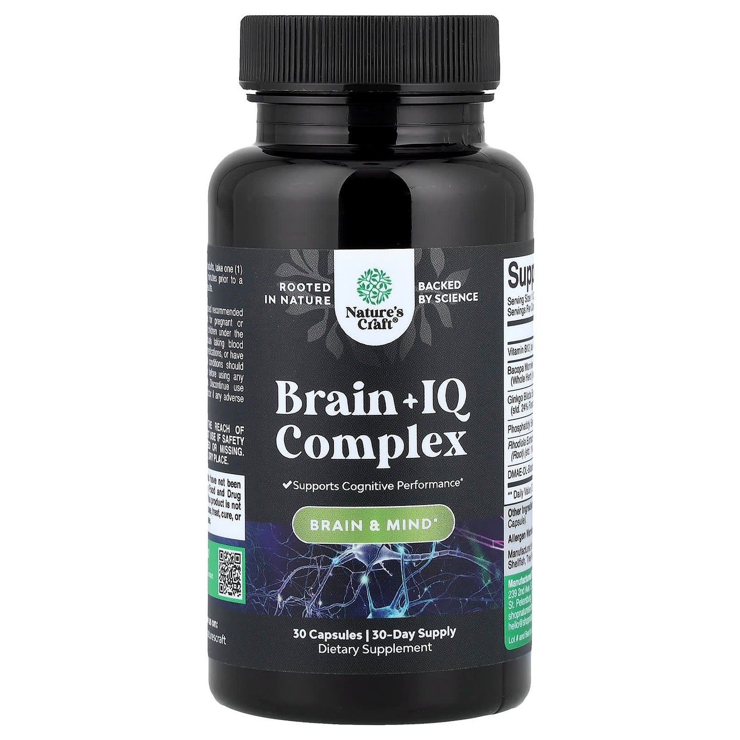 Nature's Craft, Brain + IQ Complex, 30 Capsules - Image 1