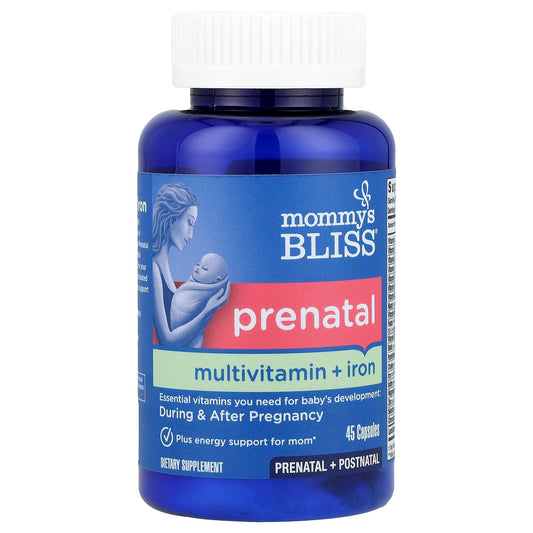 Mommy's Bliss, Prenatal Multivitamin + Iron, 45 Capsules - Image 1