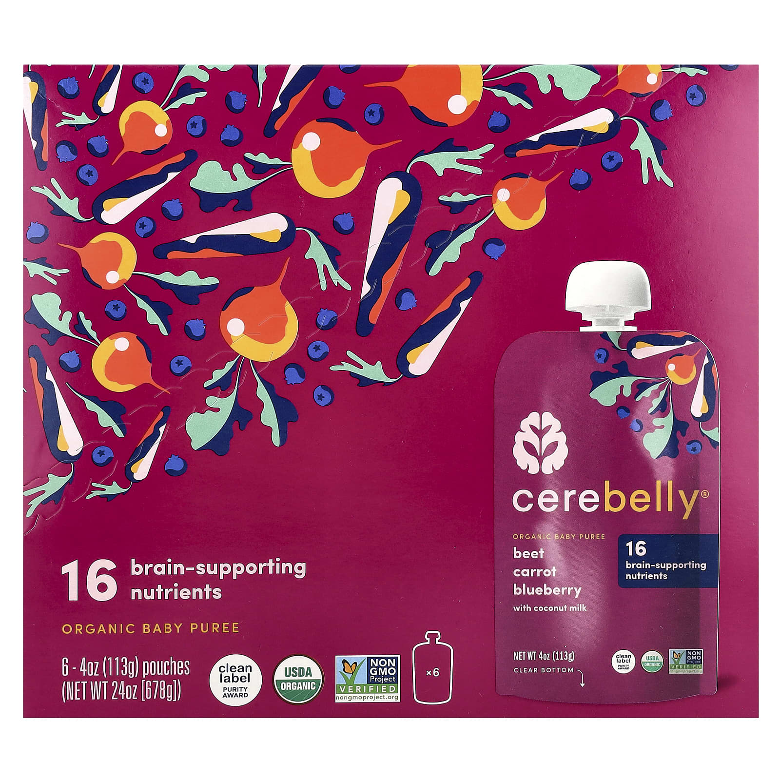 Organic Baby Puree with Brain-Supporting Nutrients - Cerebelly - Image 1