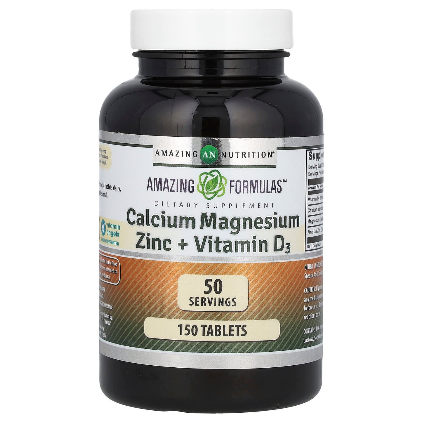 Calcium Magnesium Zinc &amp; Vitamin D3 Supplement - 150 Tablets - Image 1