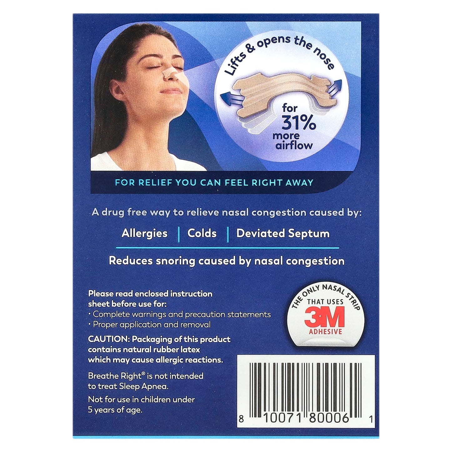 Breathe Better with Breathe Right Nasal Strips | Small/Med, 30 Strips - Image 2