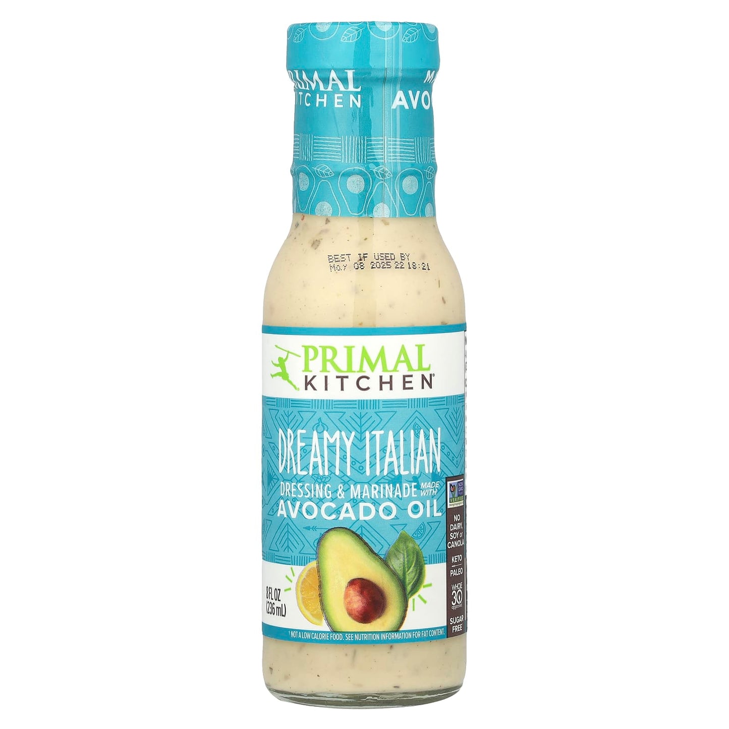 Primal Kitchen, Dressing & Marinade Made with Avocado Oil, Dreamy Italian, 8 fl oz (236 ml) - Image 1