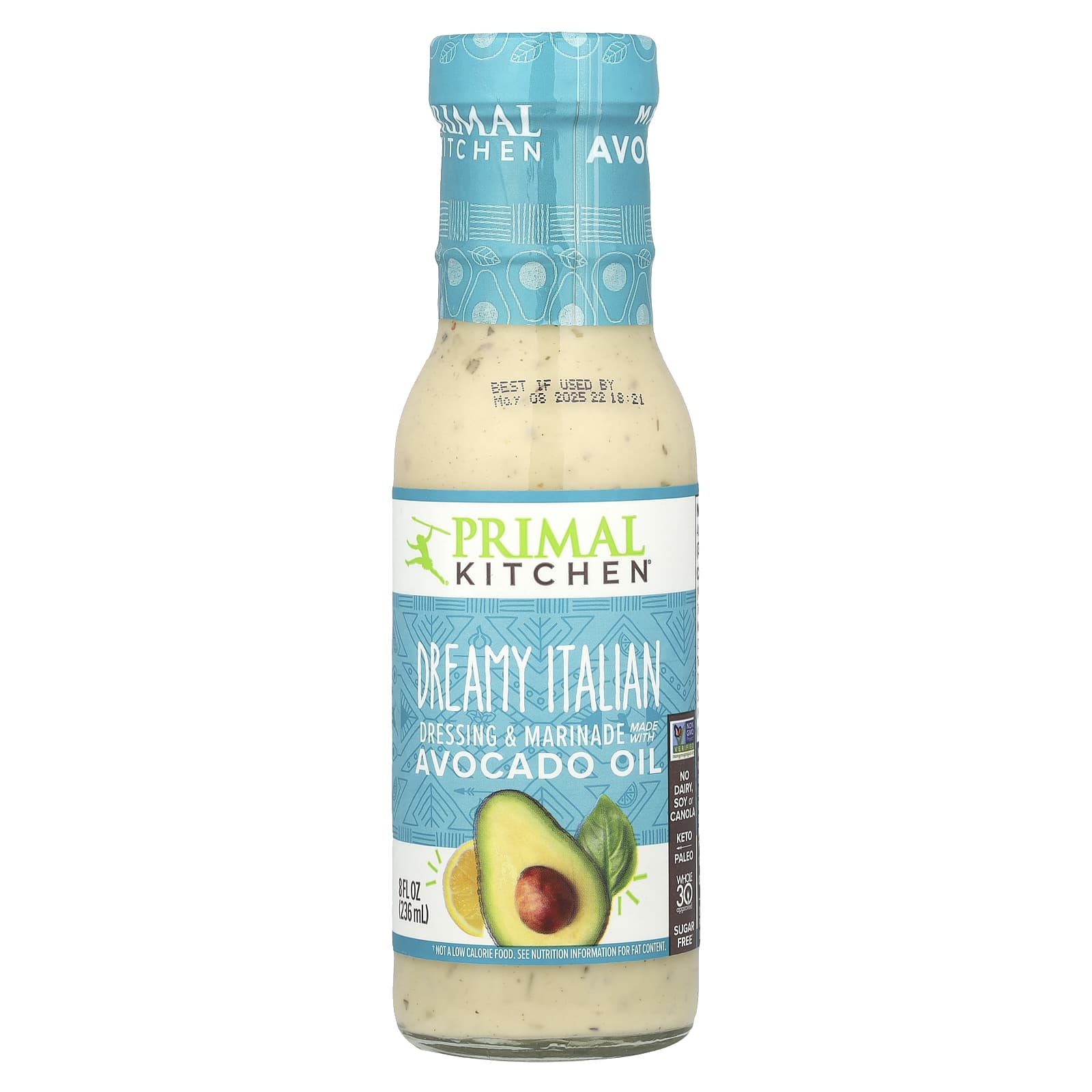 Primal Kitchen, Dressing & Marinade Made with Avocado Oil, Dreamy Italian, 8 fl oz (236 ml) - Image 1