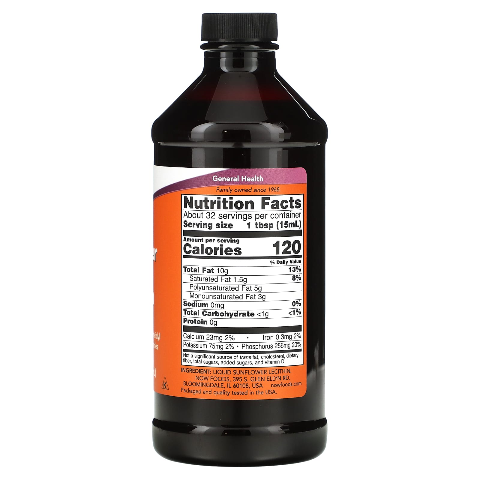 NOW Foods, Sunflower Liquid Lecithin, 16 fl oz (473 ml) - Image 2