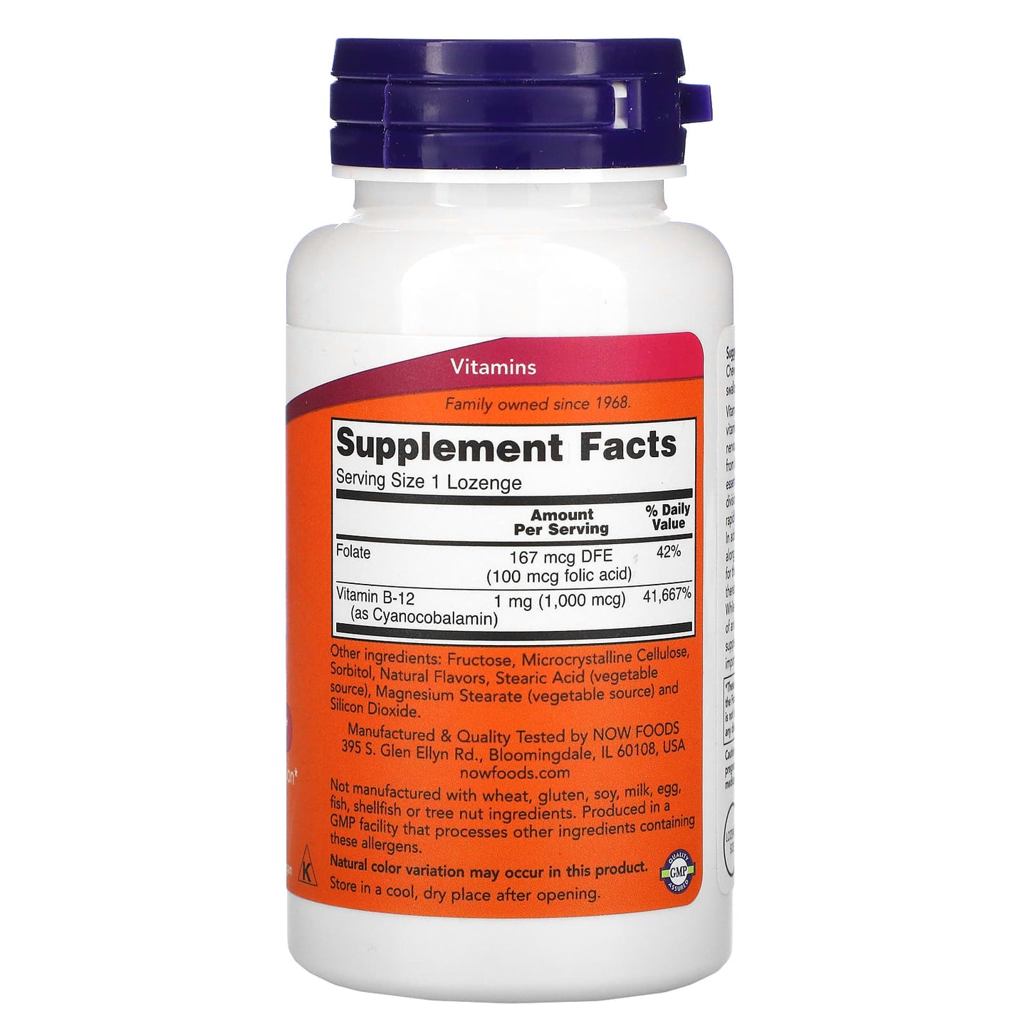 NOW Foods, B-12, 1,000 mcg, 250 Lozenges - Image 2