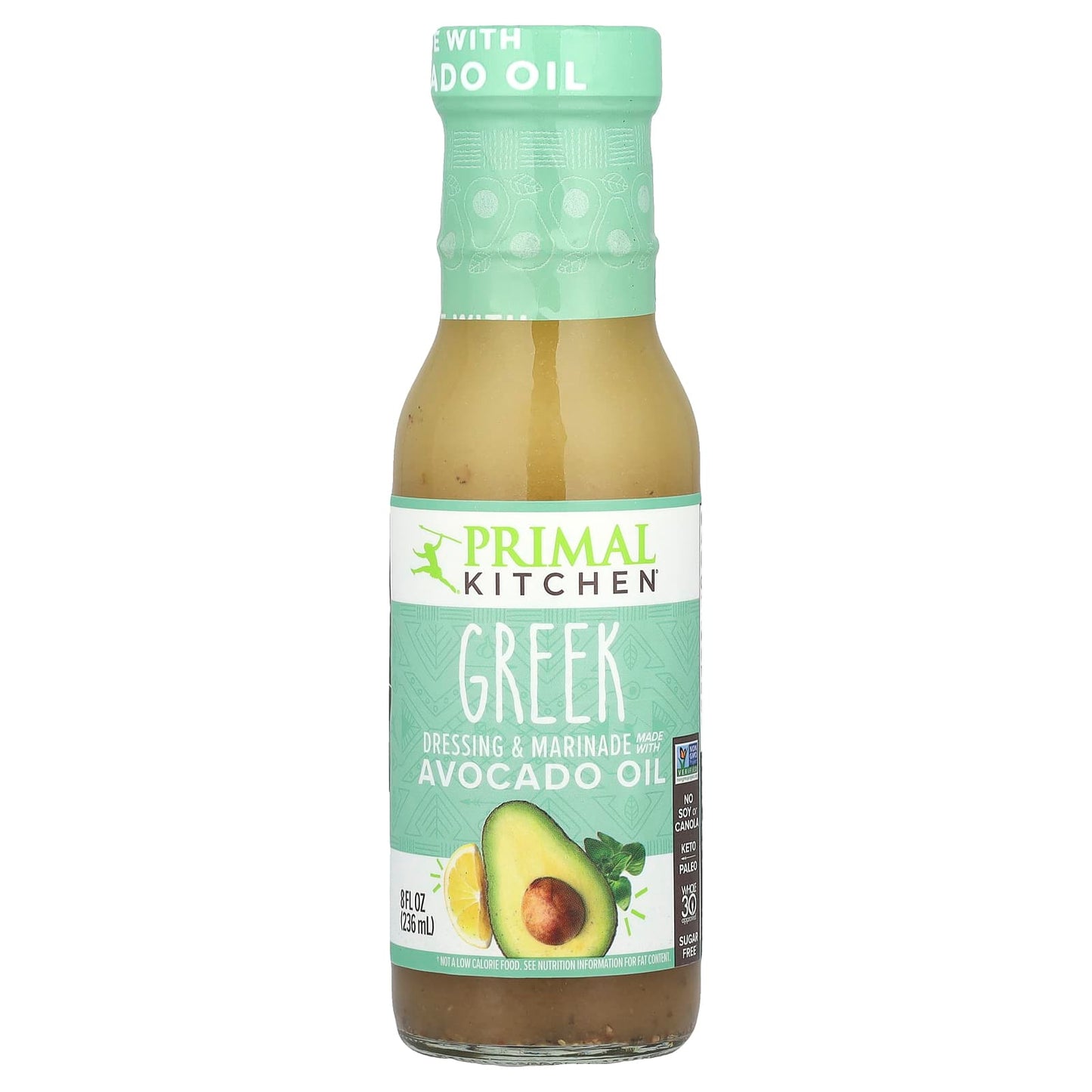 Primal Kitchen, Greek Dressing & Marinade Made with Avocado Oil, 8 fl oz (236 ml) - Image 1