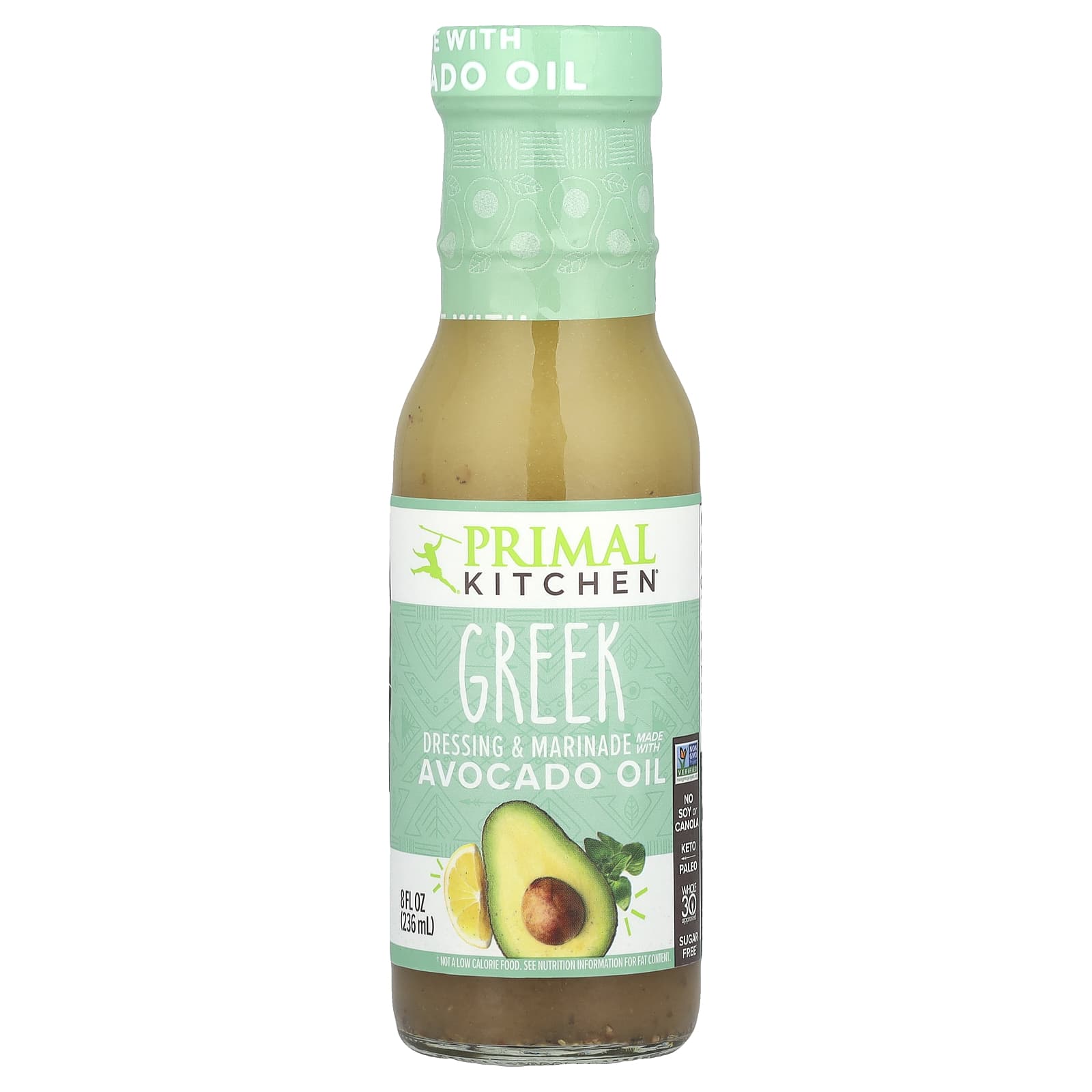 Primal Kitchen, Greek Dressing & Marinade Made with Avocado Oil, 8 fl oz (236 ml) - Image 1