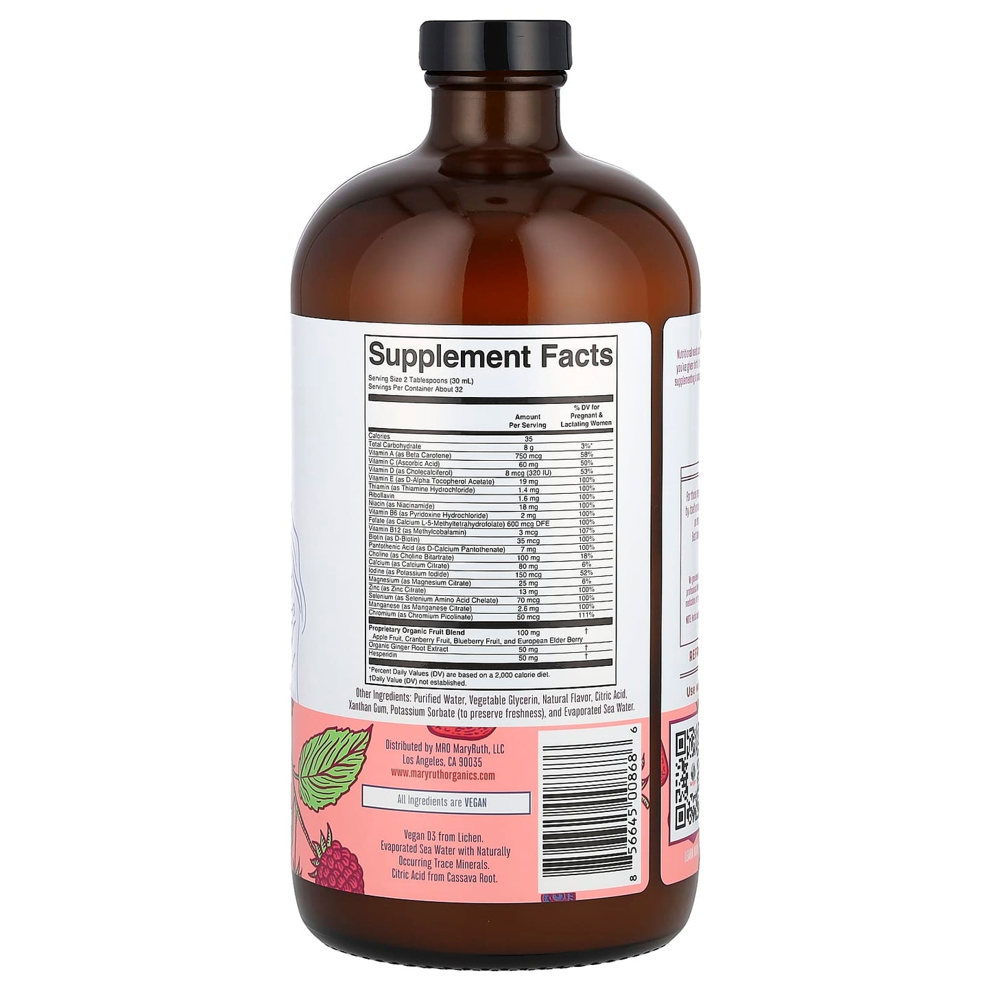 MaryRuth's, Liquid Multivitamin Prenatal & Postnatal, Berry, 32 fl oz (946 ml) - Image 2