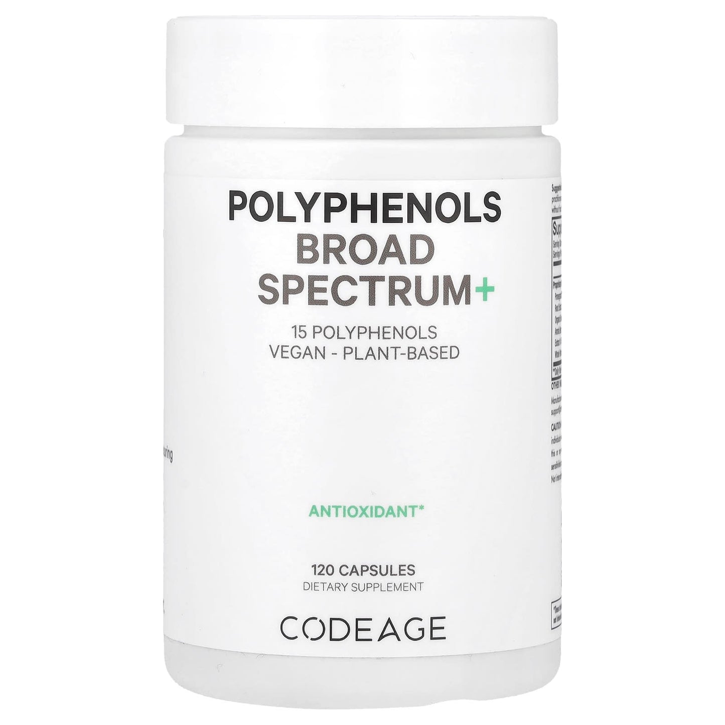 Unlock Polyphenol Power with CodeAge Broad Spectrum+ 120 Capsules - Image 1