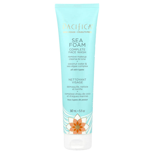 Pacifica, Sea Foam, Complete Face Wash, All Skin Types , 5 fl oz (147 ml) - Image 1