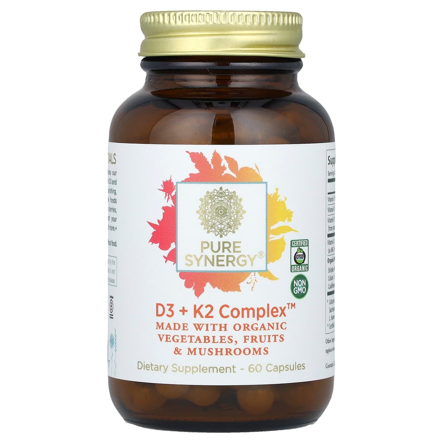 Pure Synergy, D3 + K2 Complex™, 60 Capsules - Image 1