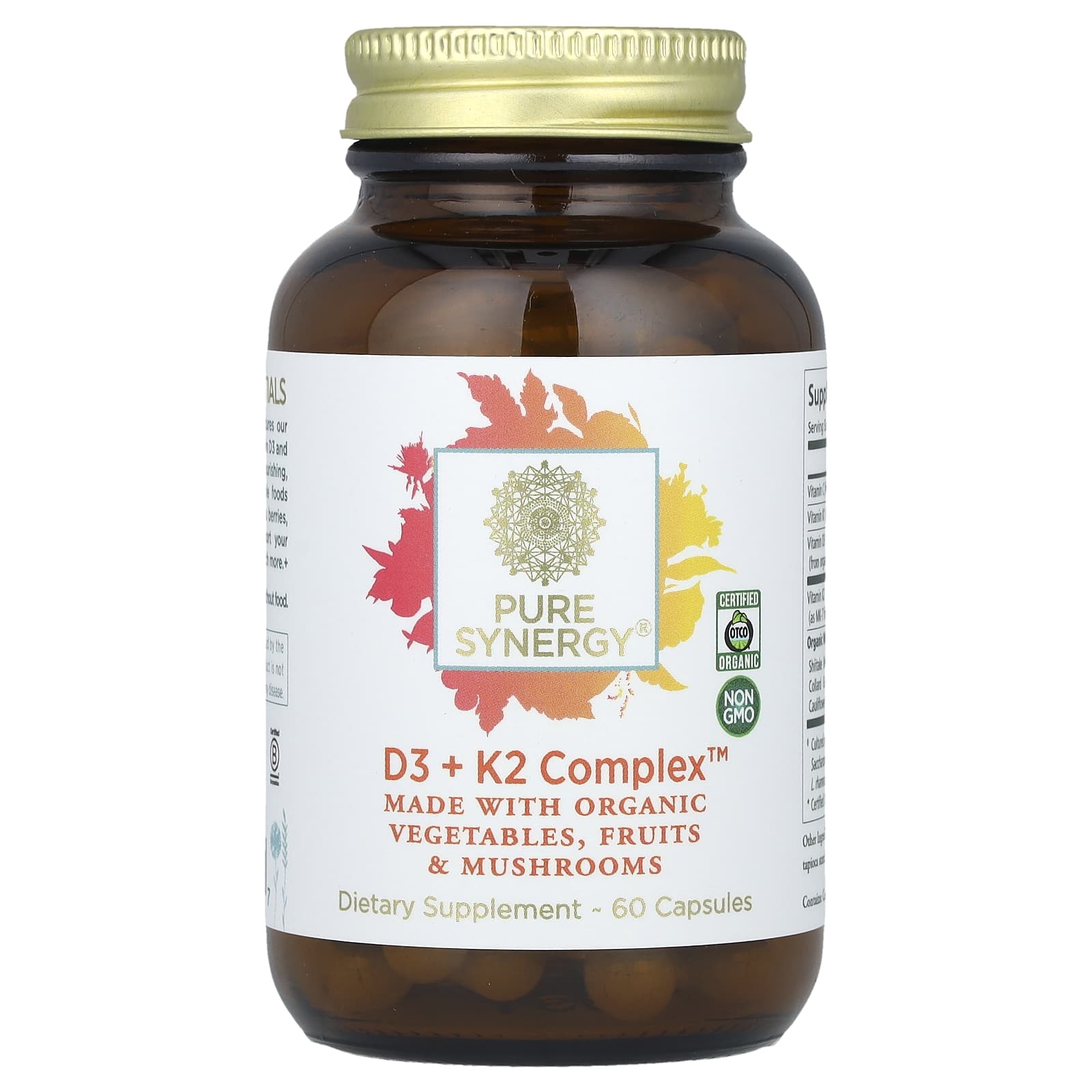 Pure Synergy, D3 + K2 Complex™, 60 Capsules - Image 1