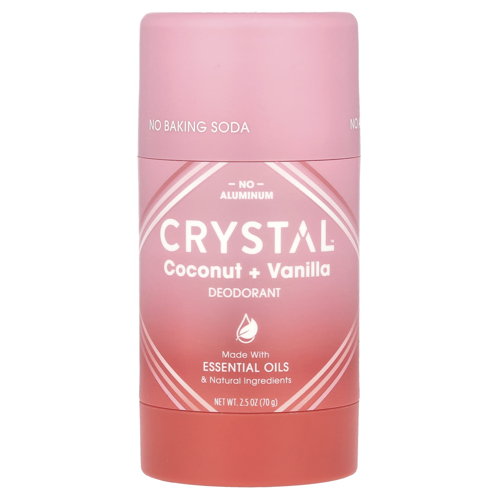 Natural Deodorant - Coconut + Vanilla, Cruelty-Free & Vegan, 2.5 oz (70g) - Image 1
