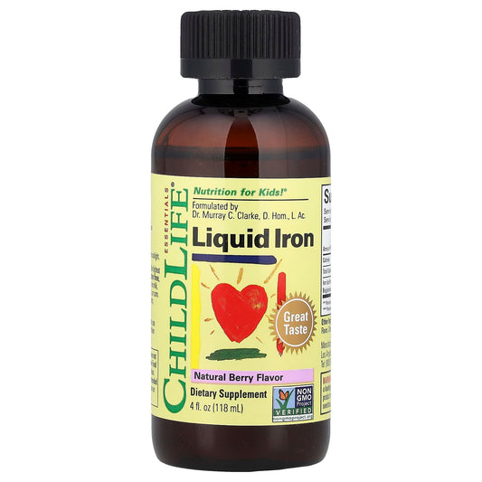 ChildLife Essentials, Liquid Iron, Natural Berry, 10 mg, 4 fl oz (118 ml)