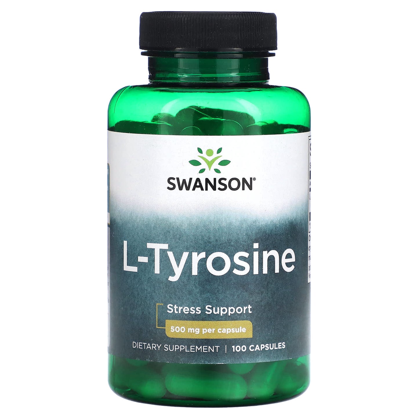 Swanson, L-Tyrosine, 500 mg, 100 Capsules - Image 1